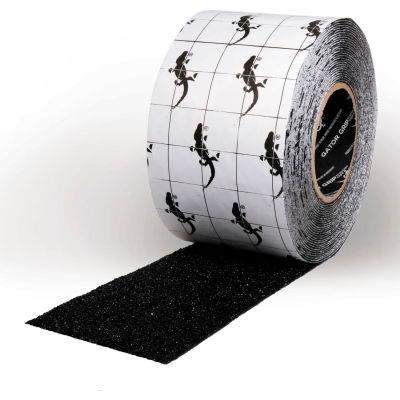 Gator Grip Coarse Grit Anti-Slip Tape, Black, 4"W x 50'L Roll, SG6504B