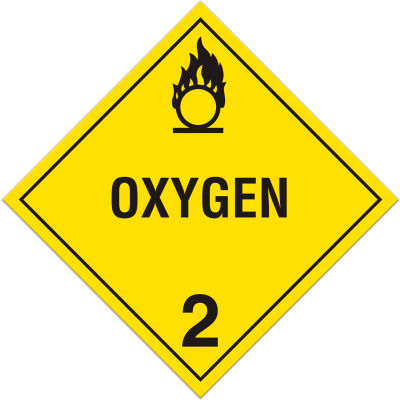 INCOM® TA232TB Class 2 Oxidizing Gases Tagboard Placard