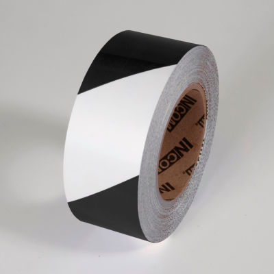 Tuff Mark Tape, Black/White, 2"W x 100'L Roll, TM1202BW