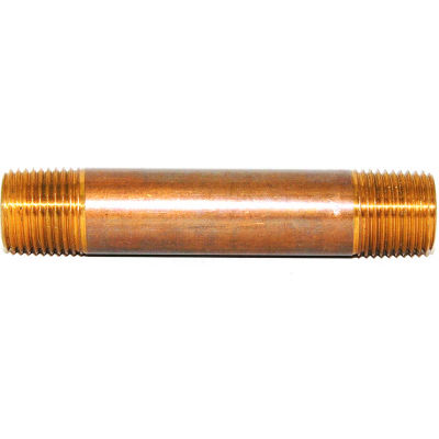 Trenton Pipe 2" x 7" Brass Pipe Nipple, Schedule 40 - Pkg Qty 10