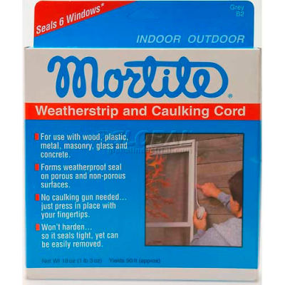 Frost King Mortite Weatherstrip And Caulking Cord, 90' L, Gray - Pkg Qty 12