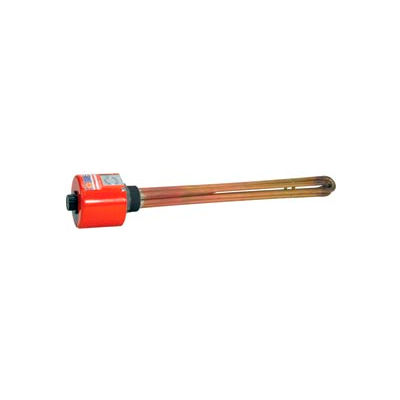 Tempco Brass/Copper Immersion Heater TSP02081, 1" NPT 9-1/4"D 1500W 120V T-Stat
