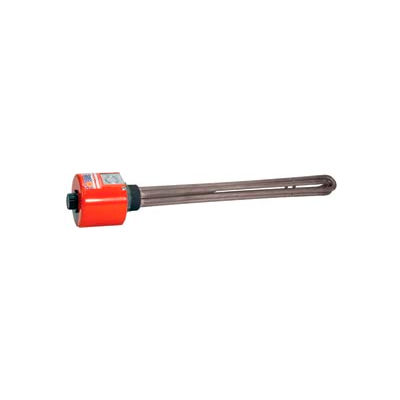 Tempco 316 Stainless Steel Immersion Heater TSP02794, 1-1/4" NPT 9-1/4" D 2000W 120V T-Stat