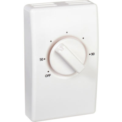 Wall Mount Line Voltage Thermostat Double Pole, White