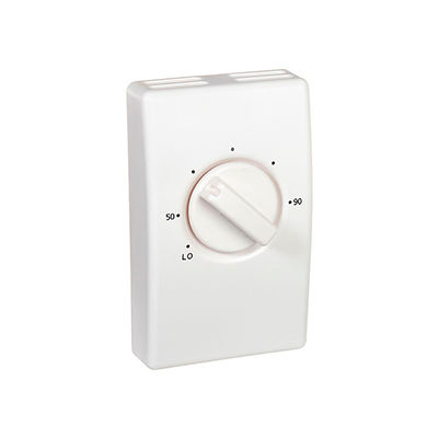 Wall Mount Line Voltage Thermostat Single Pole, White