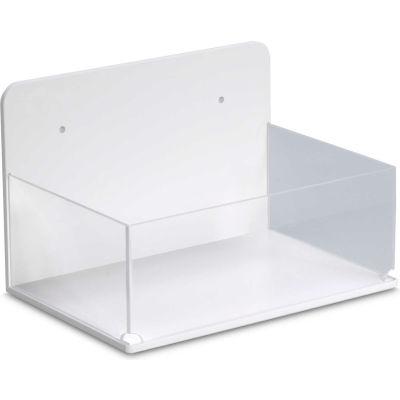 TrippNT Small Lab Box with Magnetic Mount, 9"W x 6"D x 6"H, White/Clear