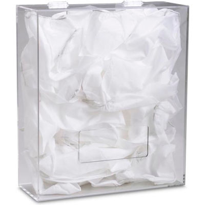 TrippNT Acrylic Medium Apparel Dispenser for Hairnet/Beard Covers, 15"W x 18"H x 6"D