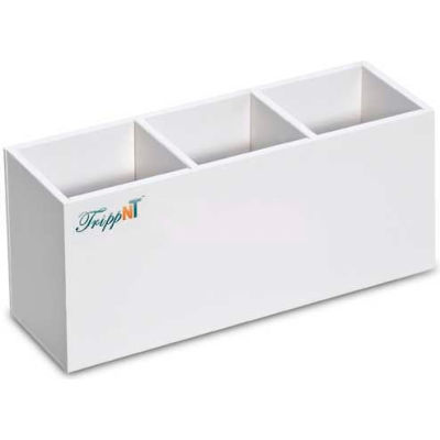 TrippNT Safety Glasses Holder with 3 Compartments and Mounting Tape, 11"W x 3"D x 5"H