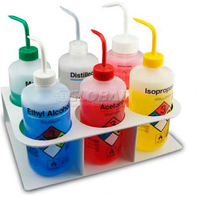 TrippNT 50967 White ABS Six-Pack 500mL Bottle Holder, 11"W x 7"D x 3"H