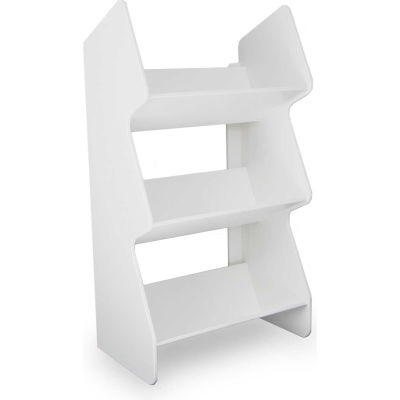 TrippNT 51013 Small Tilted Safety Shelf, 12"W x 8"D x 22"H, White