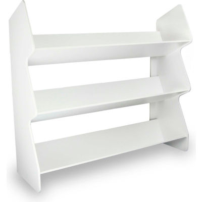 TrippNT 51014 Large Tilted Safety Shelf, 24"W x 8"D x 22"H, White