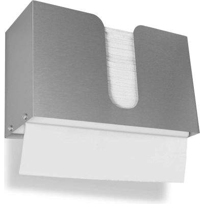 TrippNT Dual Dispensing Stack Paper Towel Holder, Stainless Steel - 51283