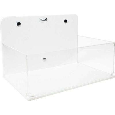 TrippNT Small Lab Box with Magnetic Mount, 9"W x 6"D x 6"H, White/Clear