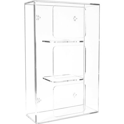 TrippNT Triple Side Loading Acrylic Glove Box Holder, 10"W x 4"D x 16"H
