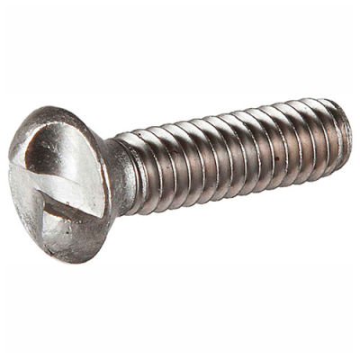 10-24 x 3/4" Security Machine Screw - Oval One-Way Head - Steel - Zinc - FT - UNC - USA - 100 Pk