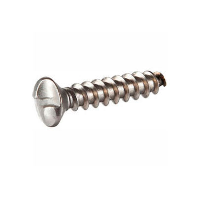 #6 x 1-1/2" Security Sheet Metal Screw - Oval One-Way Head - Steel - Zinc - FT - USA - 100 Pk