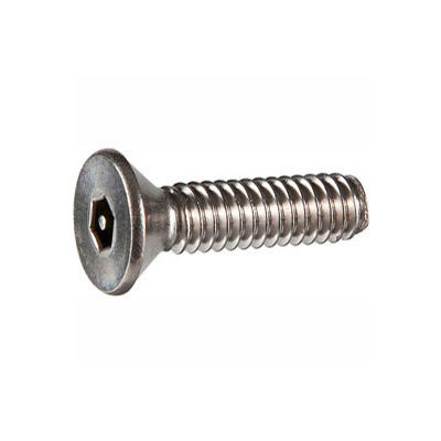 8-32 x 1-1/2" Security Machine Screw - Flat Hex Socket Head - Alloy Steel - Black Oxide - 100 Pk