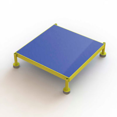 24 X 24 Inch Adjustable Height Steel Work Platform, 9"H To 14"H - MCOS24249