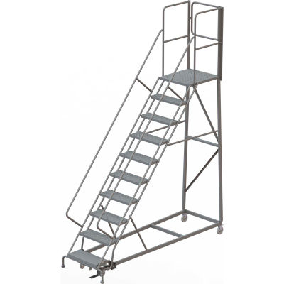 Ladders | Rolling Steel Ladders | 10 Step Forward Descent 50 Deg ...