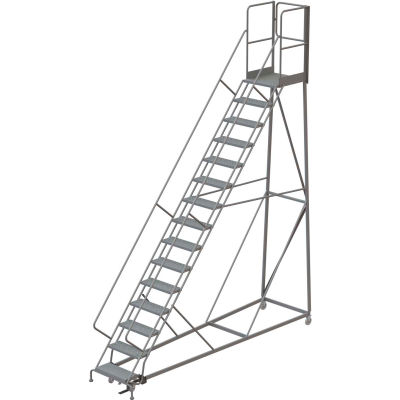 Ladders | Rolling Steel Ladders | 15 Step Forward Descent 50 Deg ...