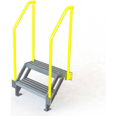U-Design Max-Access Aluminum Work Platforms - 2 Step 20"H 50 Deg. Stair Unit - UAP0250