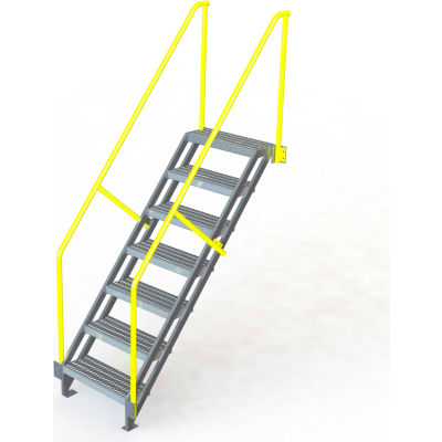 U-Design Max-Access Aluminum Work Platforms - 7 Step 70"H 50 Deg. Stair Unit - UAP0750