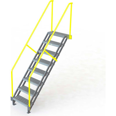 U-Design Max-Access Aluminum Work Platforms - 9 Step 90"H 50 Deg. Stair Unit - UAP0950