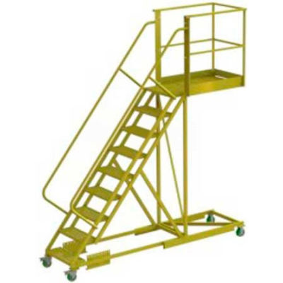 Supported 9 Step Cantilever Ladder with 40" Long Platform - Perforated