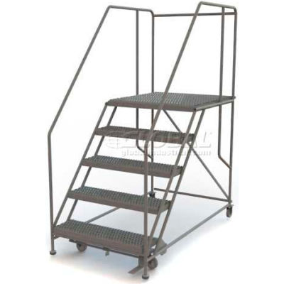 Mobile 5 Step Steel 36"W X 36"L Work Platform Ladder - 800 Lb. Capacity - WLWP153636SL