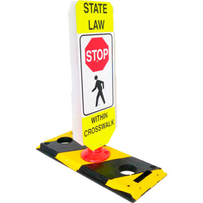 Signs | Parking & Traffic | Flexible Post Crosswalk System, State Law ...