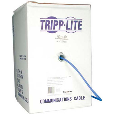 Tripp Lite N222-01K-BL 1000ft Cat6 550MHz Gigabit Bulk Solid PVC Cable, Blue, 1000', Non-Plenum