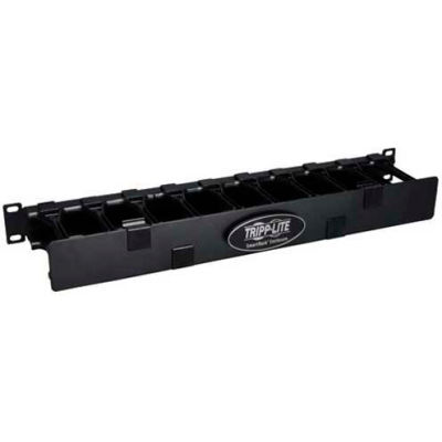 Tripp Lite 1U SmartRack High Capacity Horizontal Cable Manager, Finger Duct with Cover