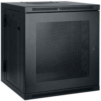 Tripp Lite 10U SmartRack Low-Profile Switch-Depth Wall-Mount Rack Enclosure Cabinet, Hinged Back