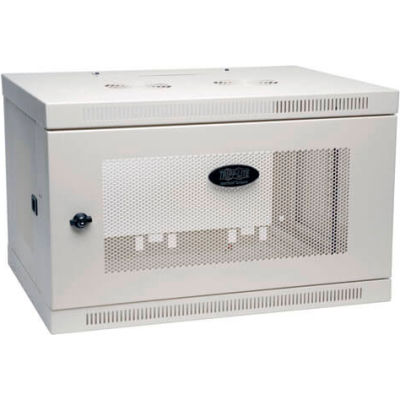 Tripp Lite 6U SmartRack Switch-Depth Wall-Mount Rack Enclosure Cabinet, White