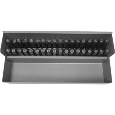 C.H. Hanson 3/8" General Purpose Letter & Figure Steel Stamp Set - 36 Piece