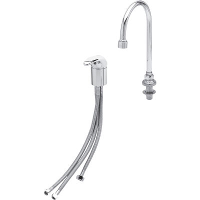 T&S® B-2742 Single Lever Side Mount Faucet With Swivel/Ridgid Gooseneck ...