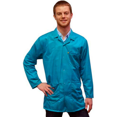 Transforming Technologies ESD 3/4 Length Jacket, Snap Cuff, Teal, 4XL