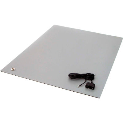 Transforming Tech MT4500 Series ESD Rubber Matting, 0.80" Thick, 24"x48", Gray