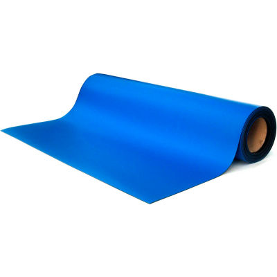 Transforming Tech MT4500 Series ESD Rubber Matting, 0.080" Thick, 24"W Full 50 Ft Roll, Royal Blue