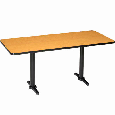 Interion® Restaurant & Lunchroom Counter Height Table, 60"Lx30"Wx36"H, Oak