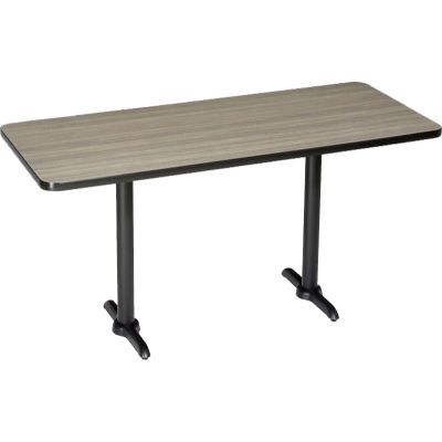 Interion® Restaurant & Lunchroom Bar Height Table, 72"Lx30"Wx42"H, Charcoal