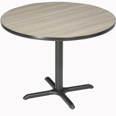 Interion® 36" Round Restaurant & Lunchroom Counter Height Table, Charcoal