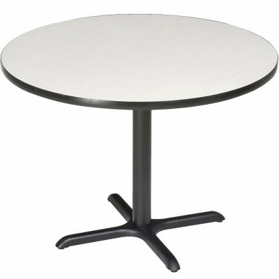 Interion® 36" Round Restaurant & Lunchroom Counter Height Table, Gray