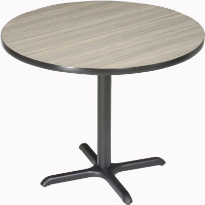 Interion® 42" Round Bar Height Restaurant Table, Charcoal