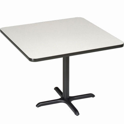 Interion® Restaurant & Lunchroom Square Counter Height Table, 42"Lx42"Wx36"H, Gray