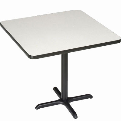 Interion® Restaurant & Lunchroom Square Bar Height Table, 42"Lx42"Wx42"H, Gray