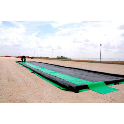 UltraTech 8343 Ultra-Containment Berm®, Track Belts, 30" x 56', Set of 2, Black, 18 oz. PVC
