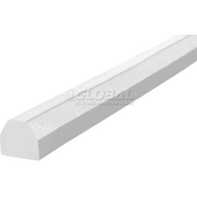 Knuffi Surface Bumper Guard, Type CC, 196-3/4"L x 1-1/2"W x 1-1/2"H, White, 60-6830-1