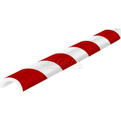 Knuffi Pipe Bumper Guard, Type R30, 196-3/4"L x 2"W x 1"H, Red & White, 60-6792-2