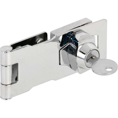 Prime-Line® Keyed Hasp, U 9951, 4"W, Chrome Plated